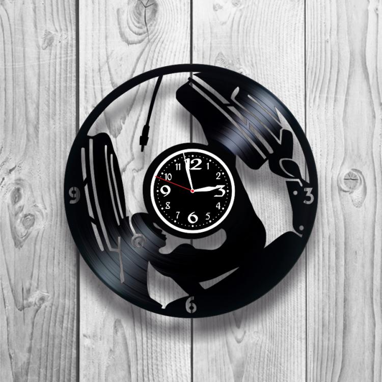 Часы настенные Музыкальный стиль 0304 из виниловой пластинки