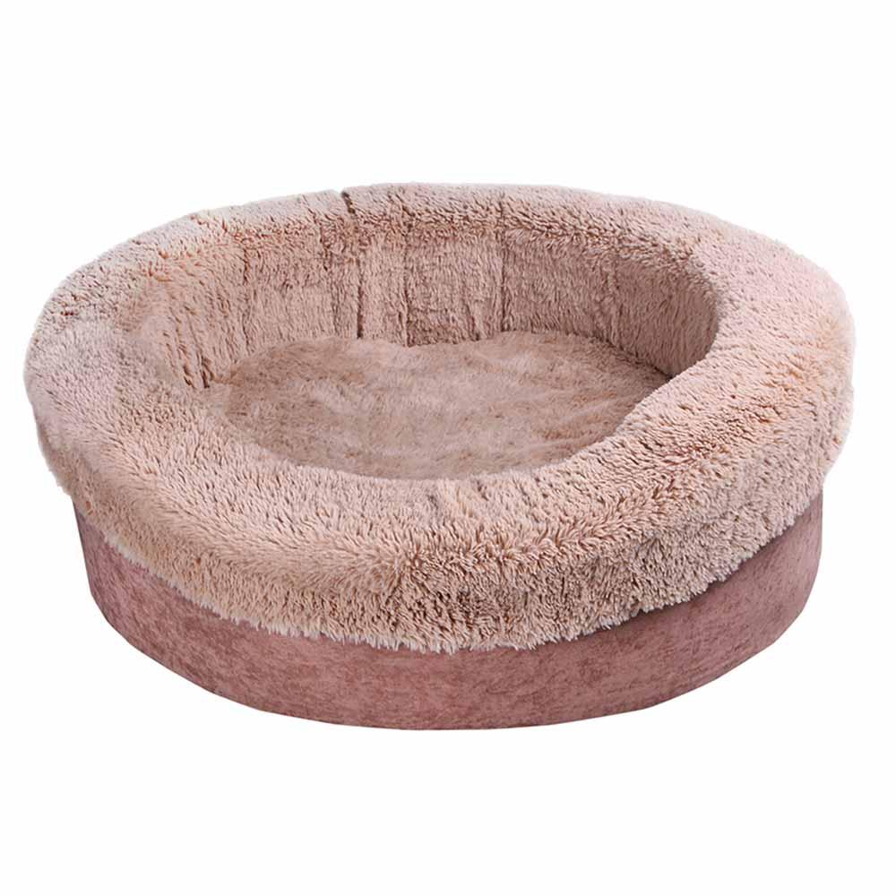 Лежанка для собак с мягкими бортами Ferplast Donut M 6х5 см Пудровый (1603881300)