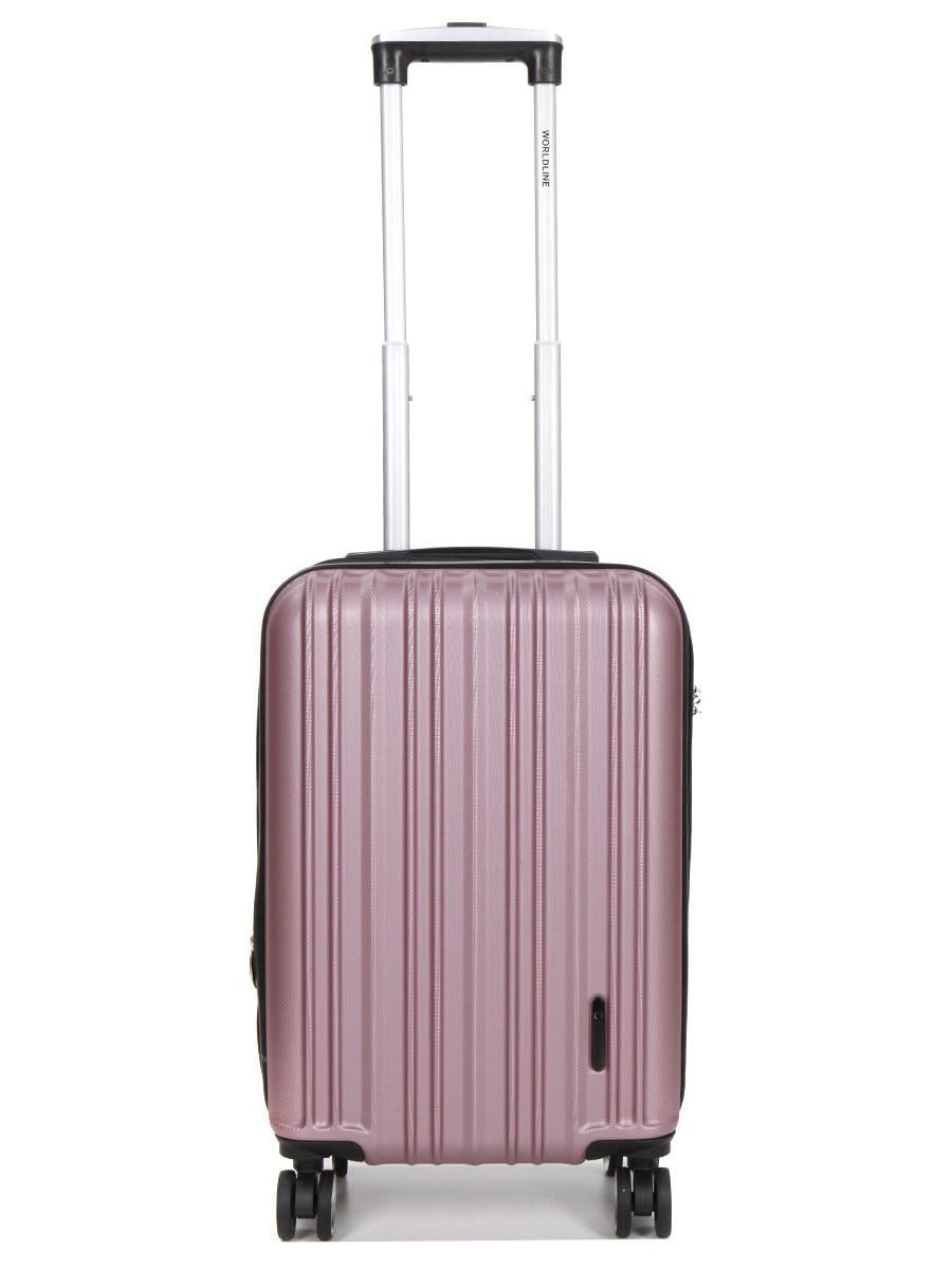 Чемодан ручная кладь Worldline S 55х35х21+5 см 38 л 2,6 кг Розовый (623)