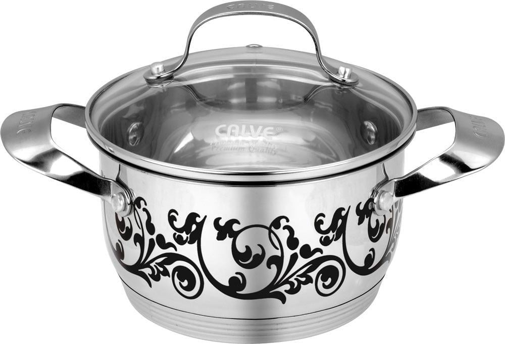 Кастрюля нержавеющая Calve с крышкой 16 см 1,7 л (CL-1876)