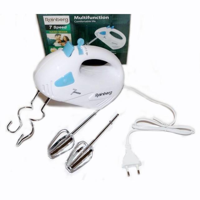 Миксер электрический с насадками 5 скоростей Rainberg RB 1002 300 Вт Миксер электрический с насадками 5 скоростей Rainberg RB 1002 300 Вт
