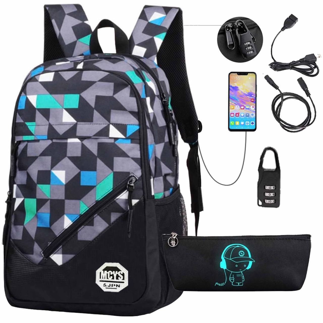 Рюкзак школьный USB (138616243671) - фото 5