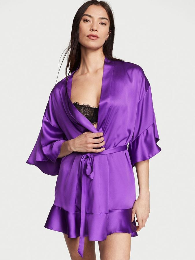 Халат женский Victoria's Secret Georgette Flounce XS/S Фиолетовый (2070610489) - фото 1