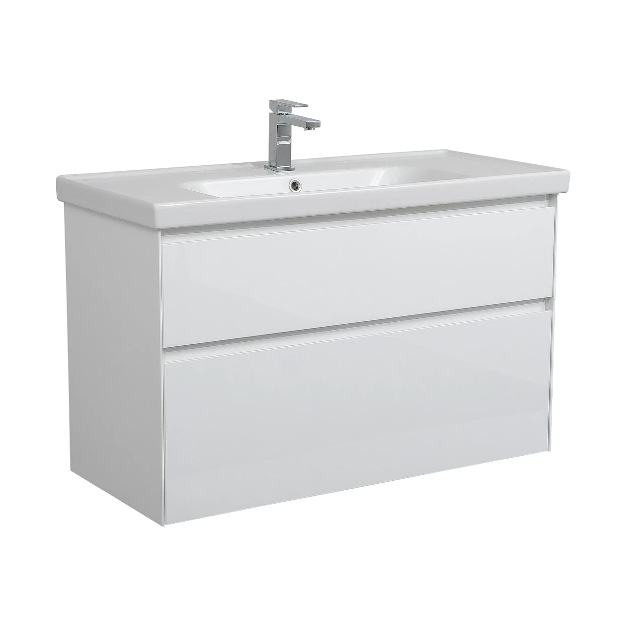 Тумба Валенсия консольная с умывальником Frame 100 см Белый глянец (2670783192) Тумба Валенсия консольная с умывальником Frame 100 см Белый глянец (2670783192)