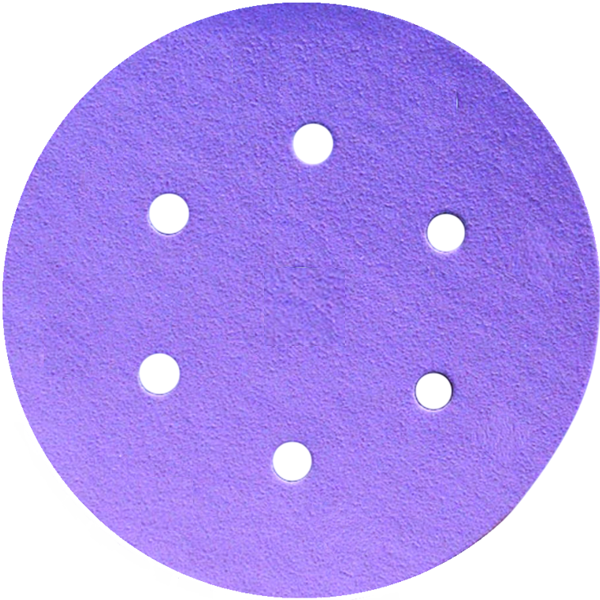 Круг на липучке WorkMan Ceramic 150х6H 6 отверстий (P120)