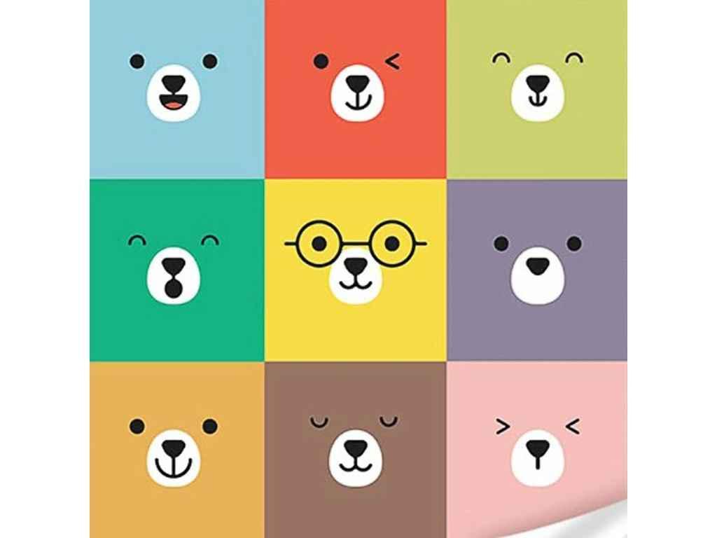 Картина по номерам Strateg Девять мишек 30х30 см (ES-0882)