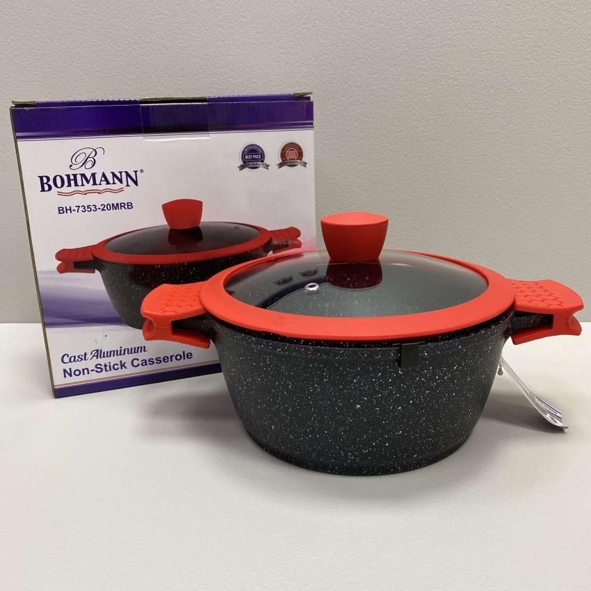 Кастрюля со стеклянной крышкой Bohmann BH-7353-20 алюминиевая 20 см 2,2 л (2181050746) Кастрюля со стеклянной крышкой Bohmann BH-7353-20 алюминиевая 20 см 2,2 л (2181050746)