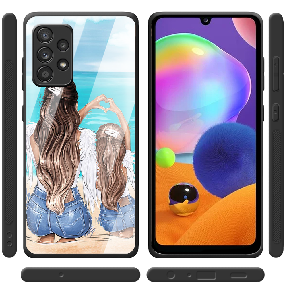 Чохол BoxFace Samsung A325 Galaxy A32 Family Vacation Чорний силікон з склом (42084-up2380-42234) - фото 2