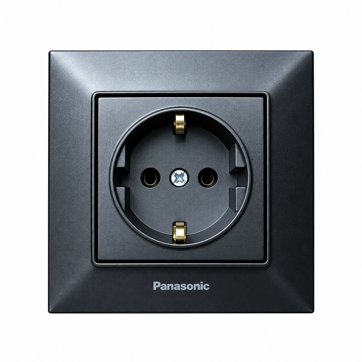 Розетка 1-я с заземлением дымчатая Panasonic Arkedia Slim