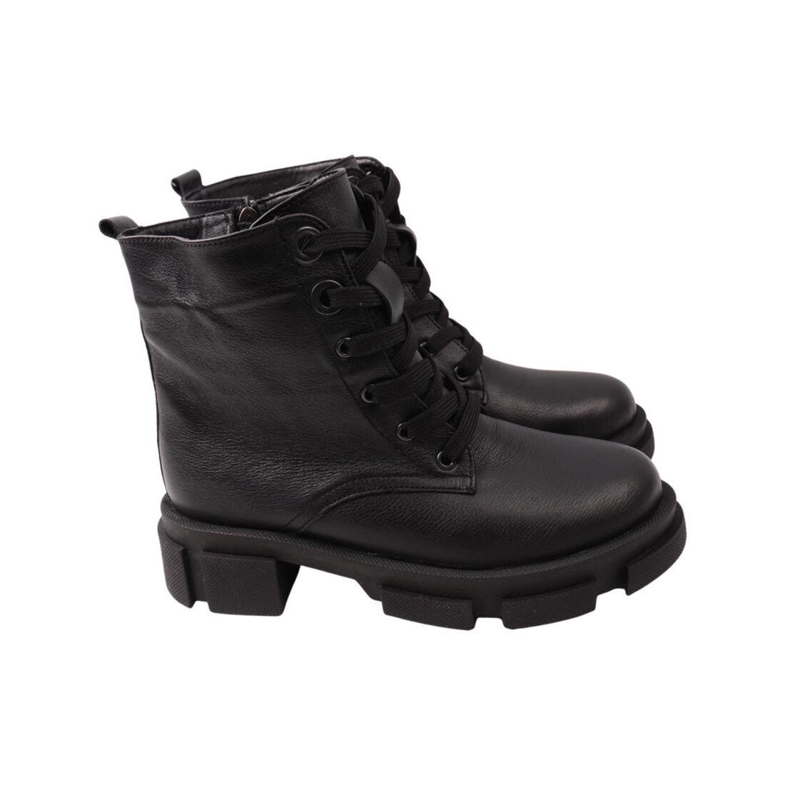 Ботинки женские Free Style из кожи р. 37 Черный (3-22ZHC)