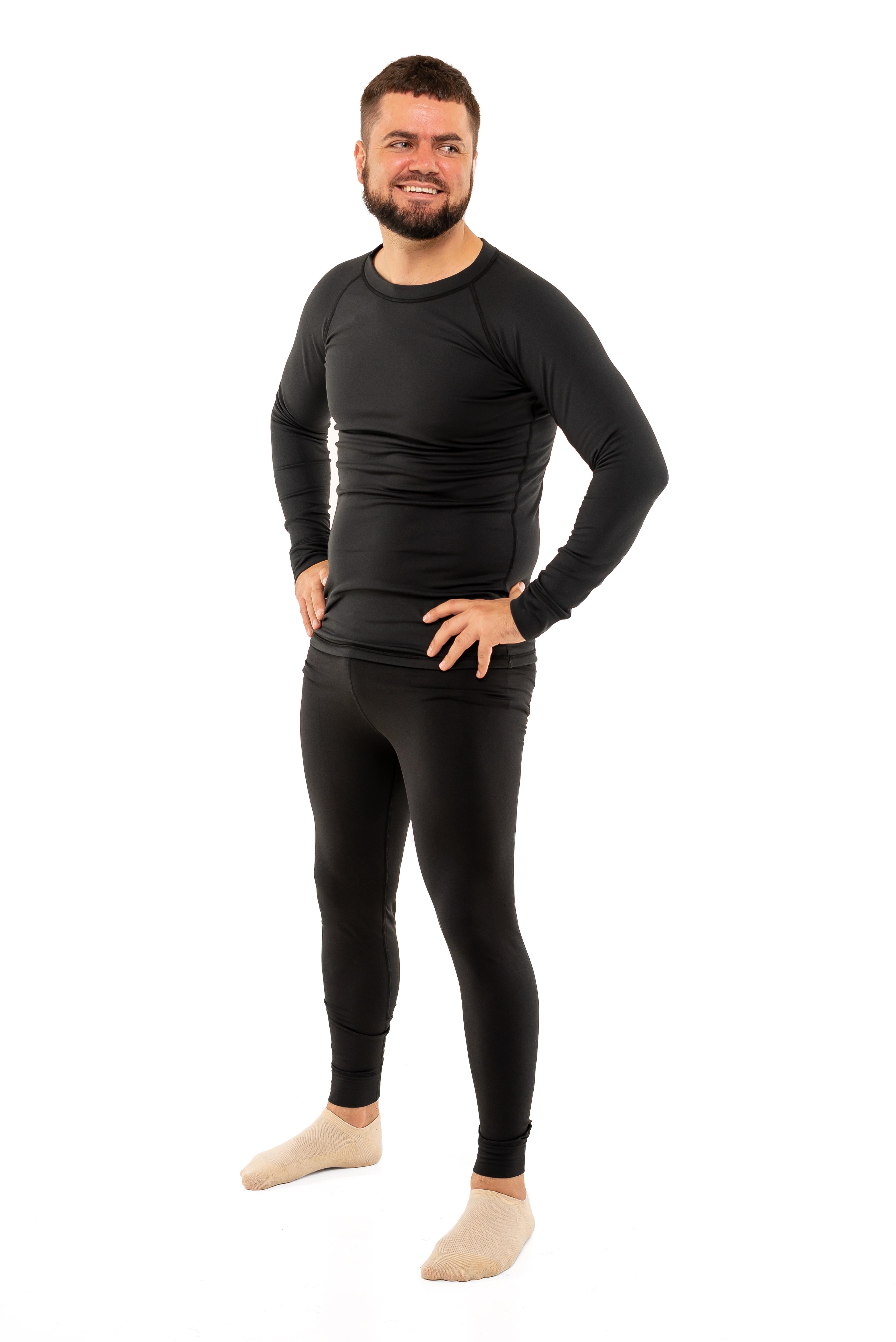 Термокофта мужская ThermoX Alpina с пониженной горловиной L Черный - фото 2