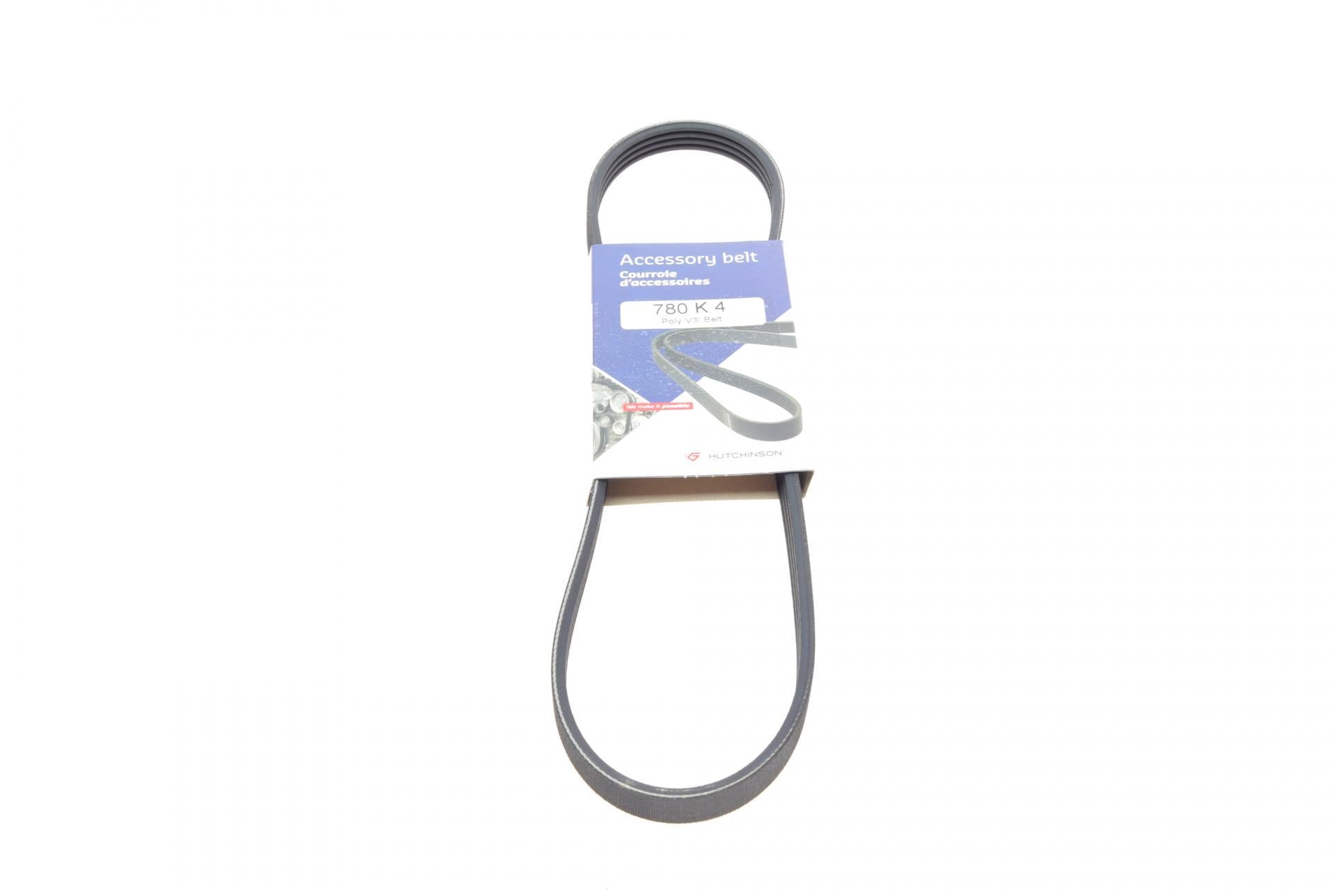 Ремінь генератора HUTCHINSON BMW 3 E36/5 E34/E39/7 E38 2.5TD 91-04 780 K 4