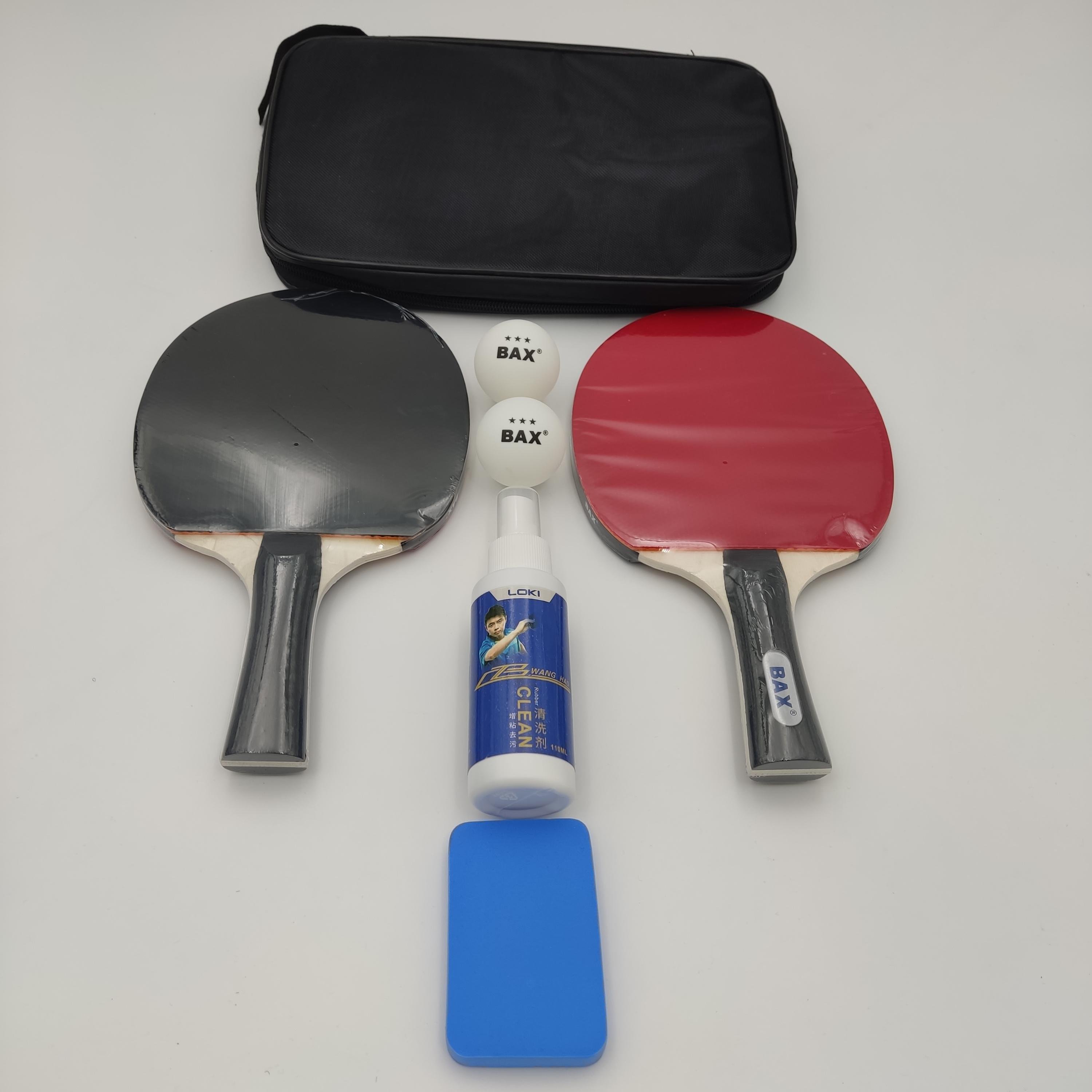 Набір ракеток для настільного тенісу Bax у чохлі зі спреєм/набором для чищення/м'ячиками 2 шт. (151304+151306+151307)