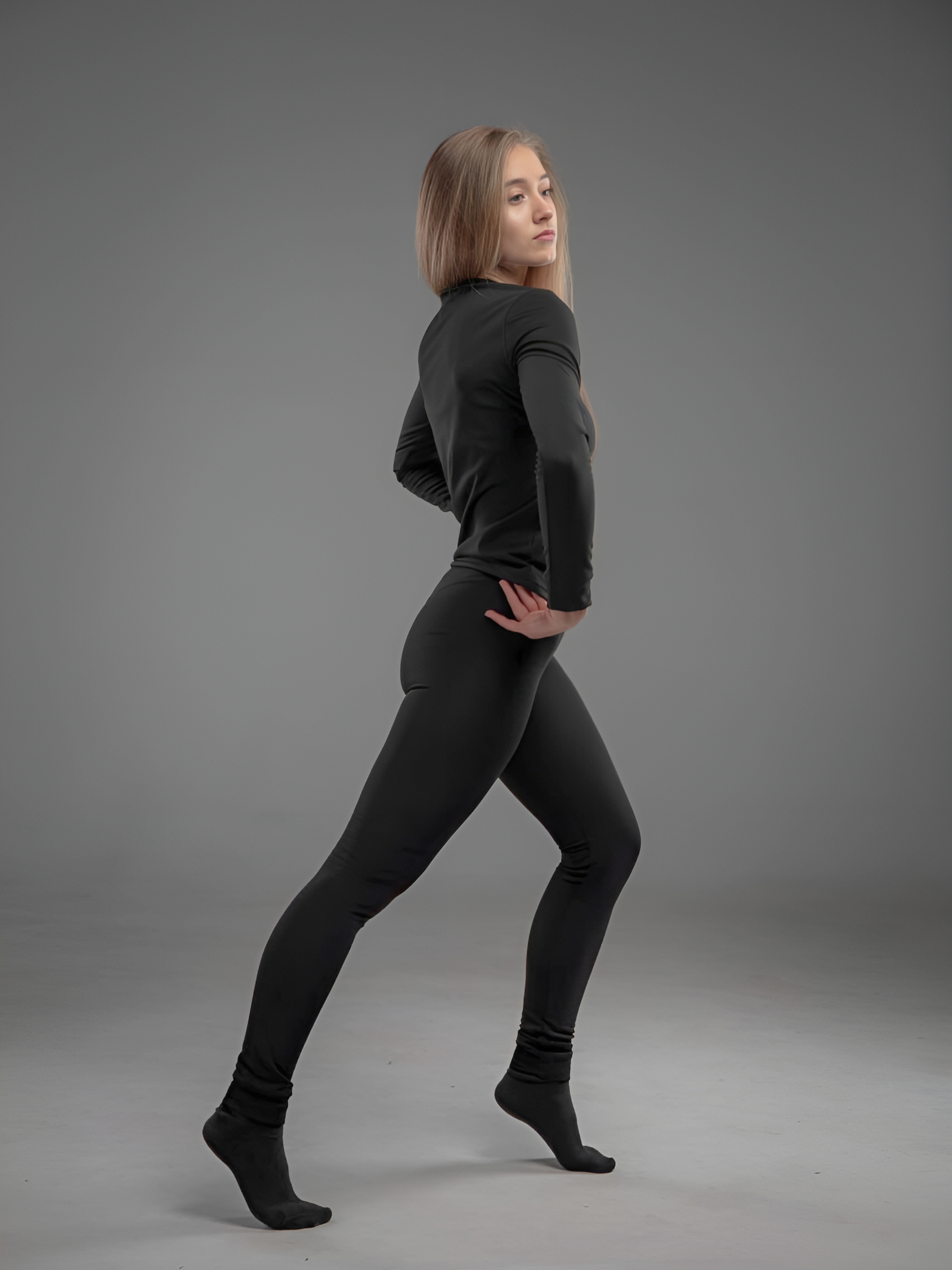 Термобелье женское на микрофлисе термолонгслив/термокальсоны L Черный (8199445108) - фото 10