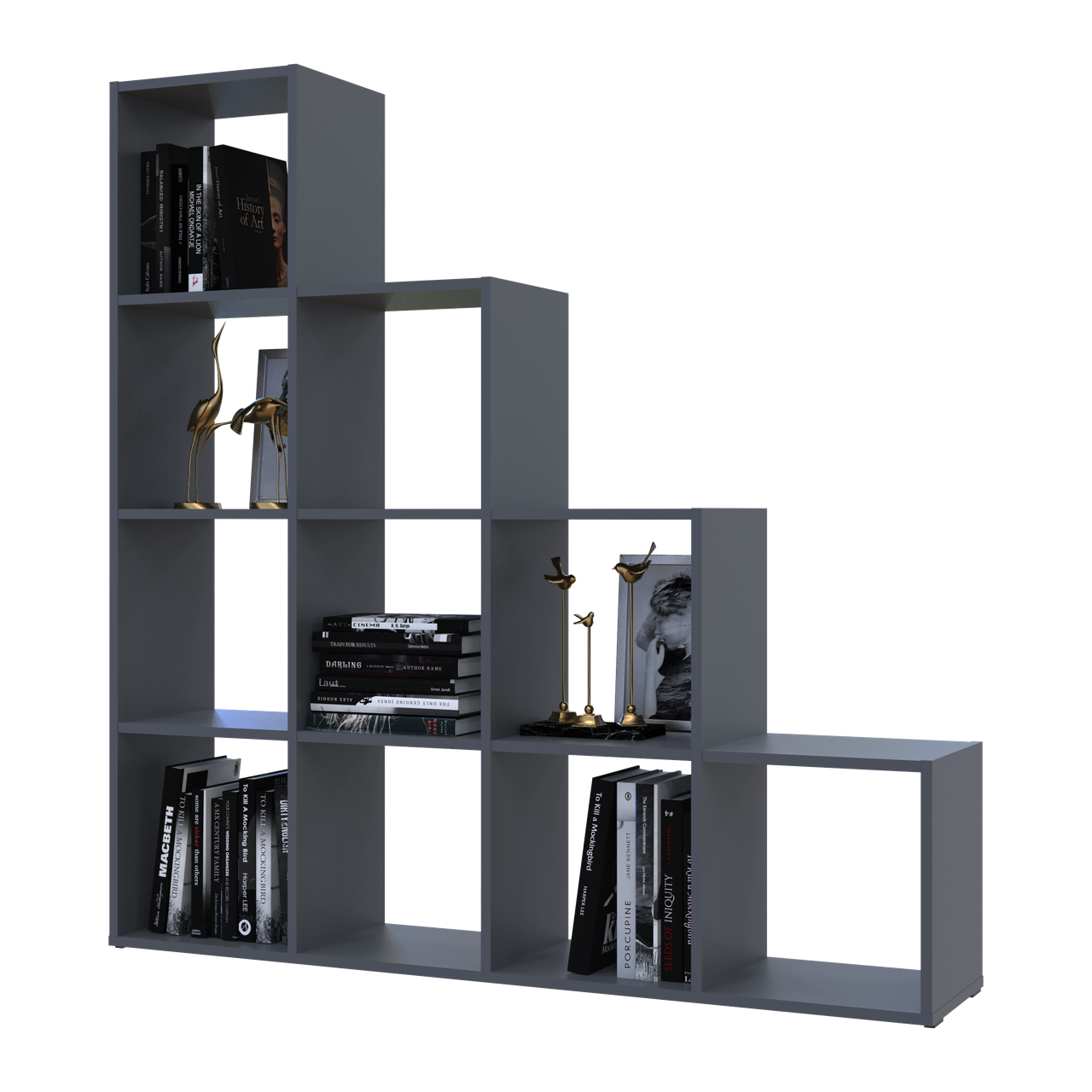 Стеллаж Doros Степь 4х4 Графит открытый 136,2х28,8х140,7 см (41516167)