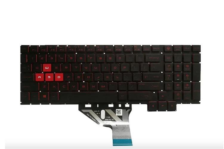 Клавиатура для ноутбука HP Omen 15-CE ENG с красной подсветкой (10099)
