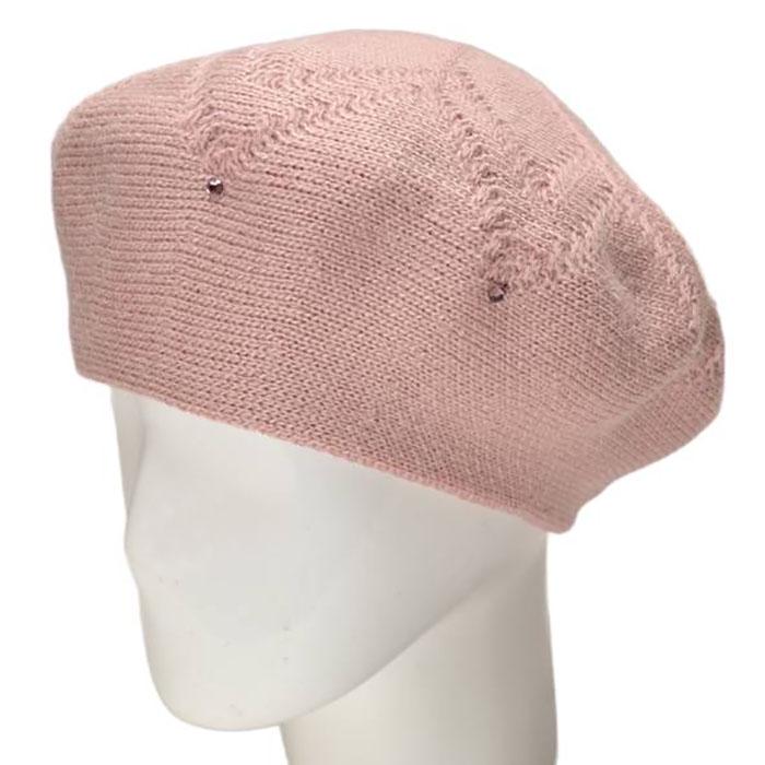 Берет женский Lirus Омега двойной шерстяной Розовый (111560)