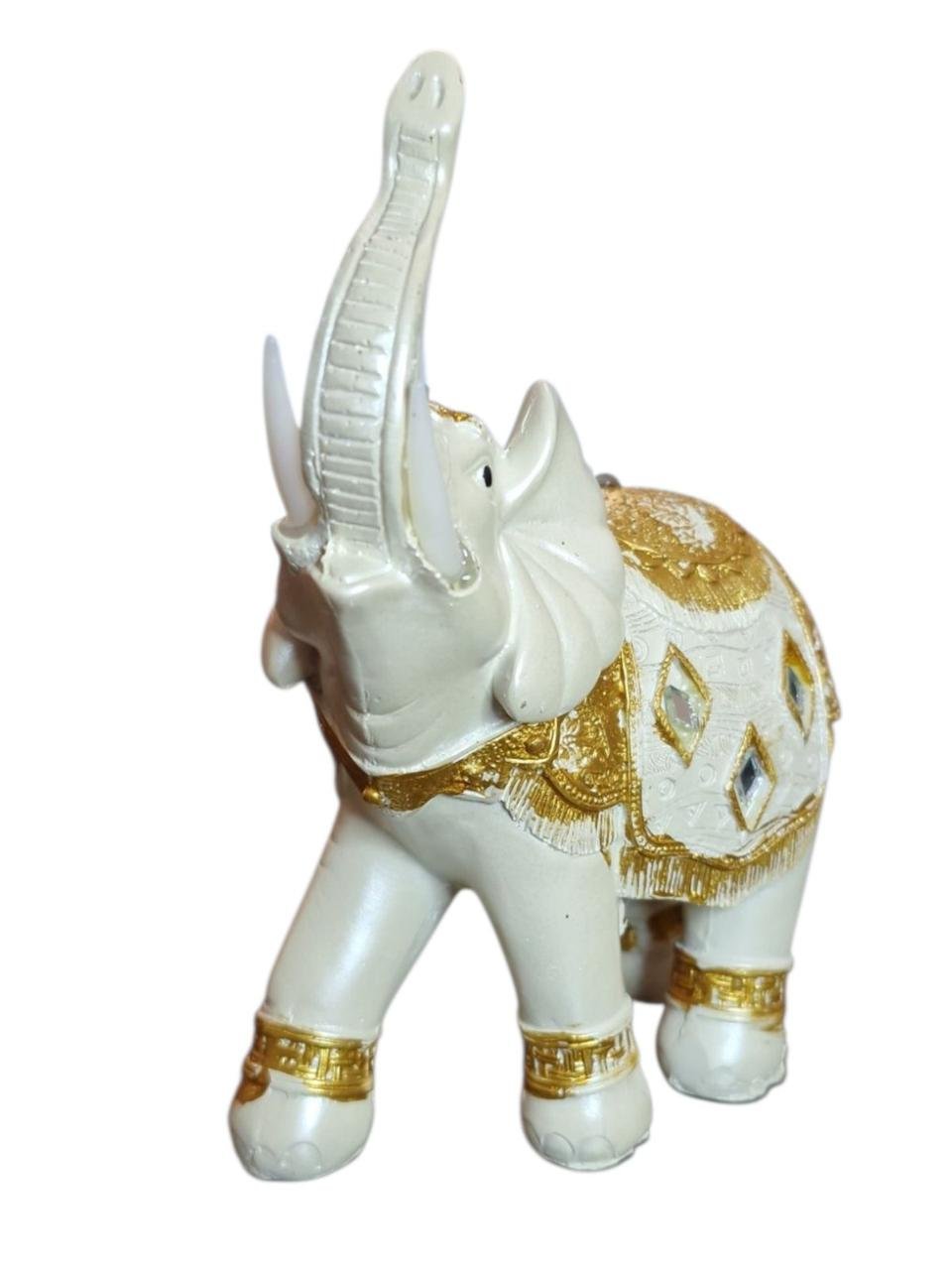 Феншуй статуетка Слон Білий із золотистим - фото 2 Феншуй статуетка Слон Білий із золотистим - фото 2