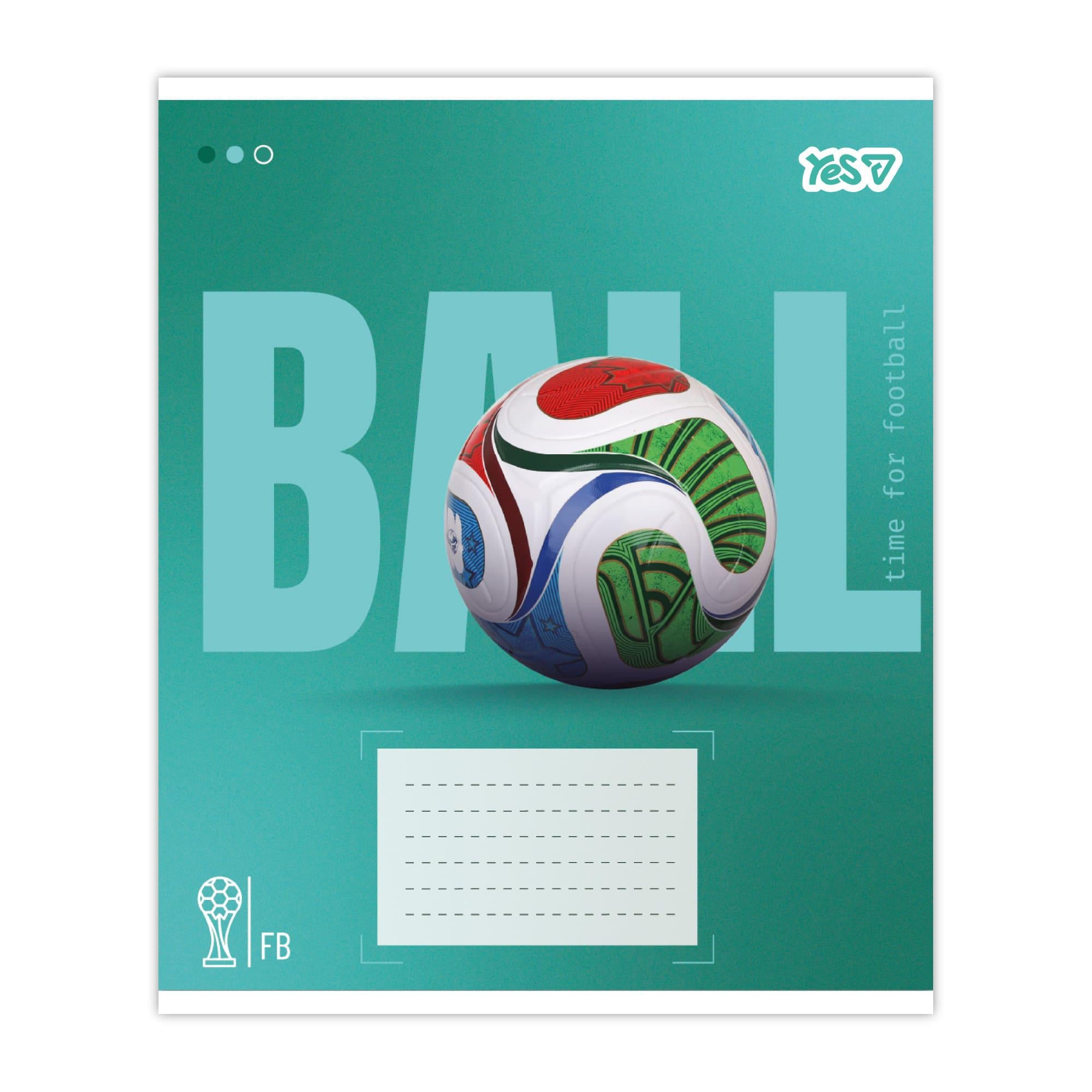 Тетрадь школьная YES Ball клетка 12 л. (768676) Тетрадь школьная YES Ball клетка 12 л. (768676)