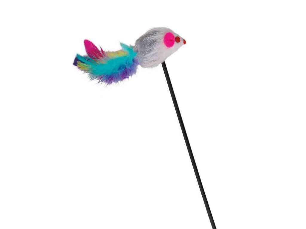 Игрушка для кошек Trixie Мышь на палочке 50 см (4516)