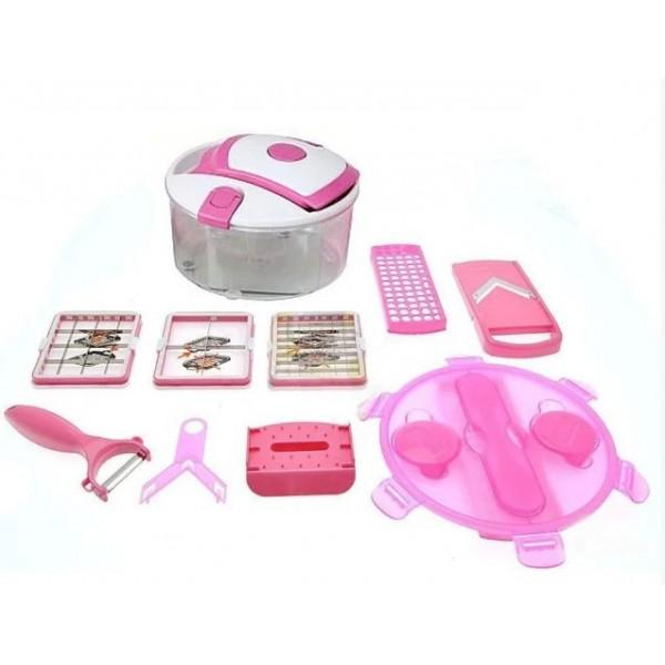 Ручная овощерезка Multi Salad Chef многофункциональная с контейнером 13 в 1 - фото 2 Ручная овощерезка Multi Salad Chef многофункциональная с контейнером 13 в 1 - фото 2