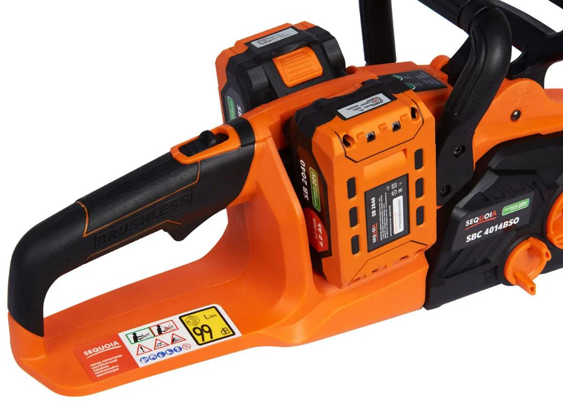 Цепная пила аккумуляторная SEQUOIA с АКБ и ЗУ SBC4014BSO-E2W (53097) - фото 5