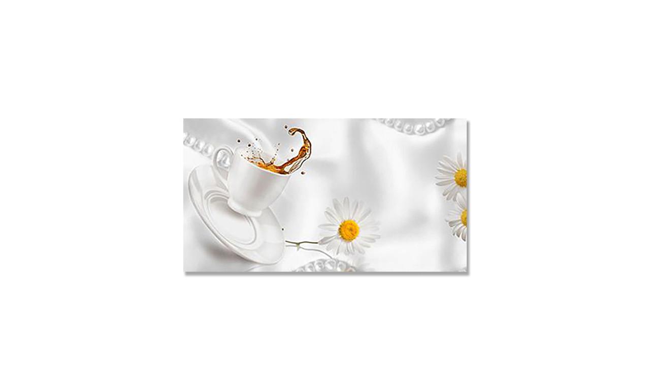 Наклейка виниловая на стол Zatarga Ромашки и Кофе 650х1200 мм (1271805661)