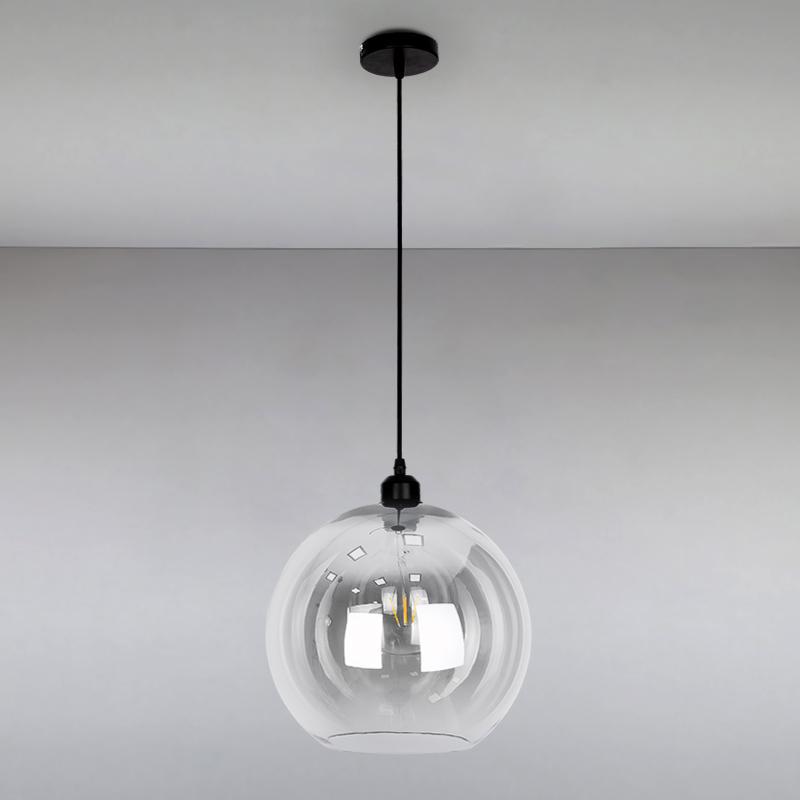 Люстра подвесная Light House LS-15077-1 CL с прозрачным плафоном Черный