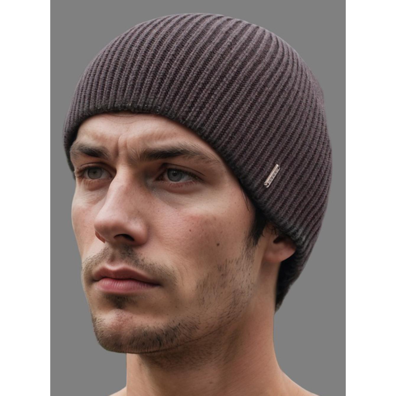 Шапка мужская Leks АРГУМЕНТ шерстяная универсальный Графит (184019)