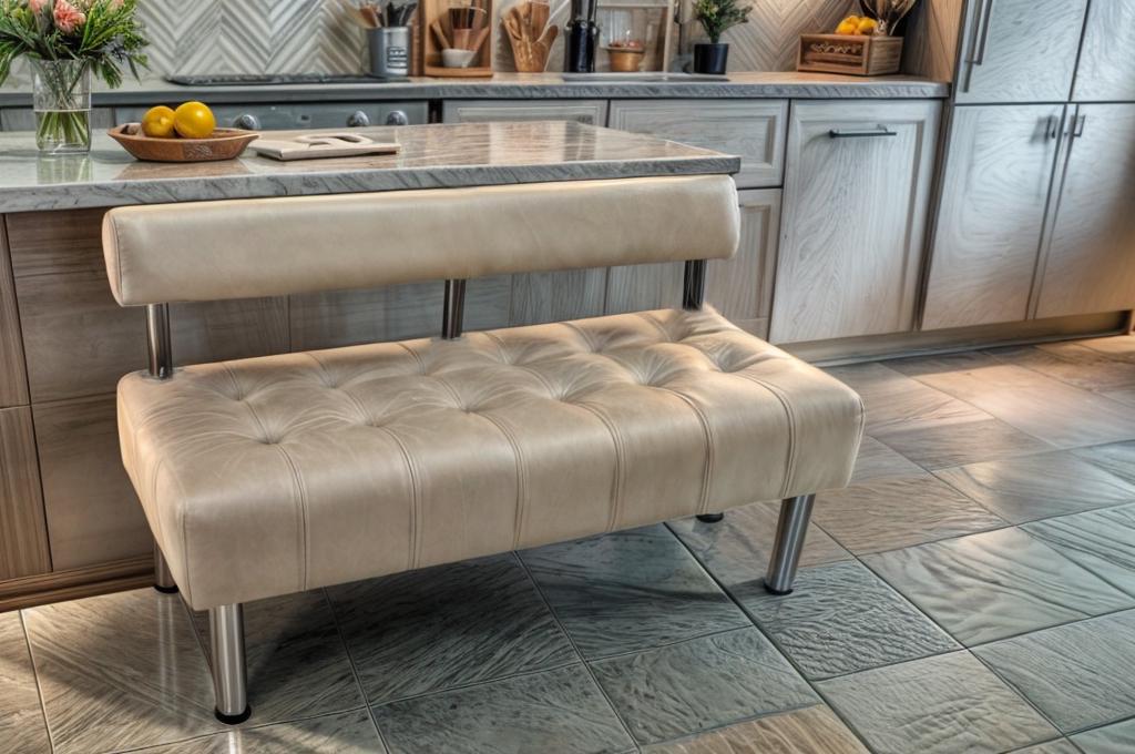 Диван офисный Tobi Sho Сити со спинкой без подлокотников 1000x530x750 мм кожзам Шампань (2207)