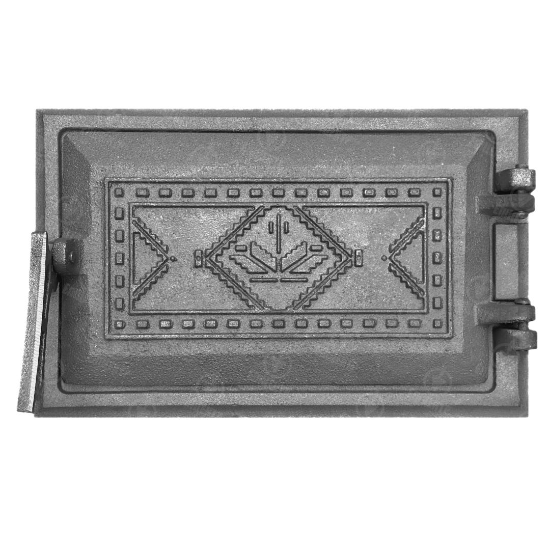 Двері піддувальні Булат Вишиванка чавунна незабарвлена ​​265х165 мм Сірий