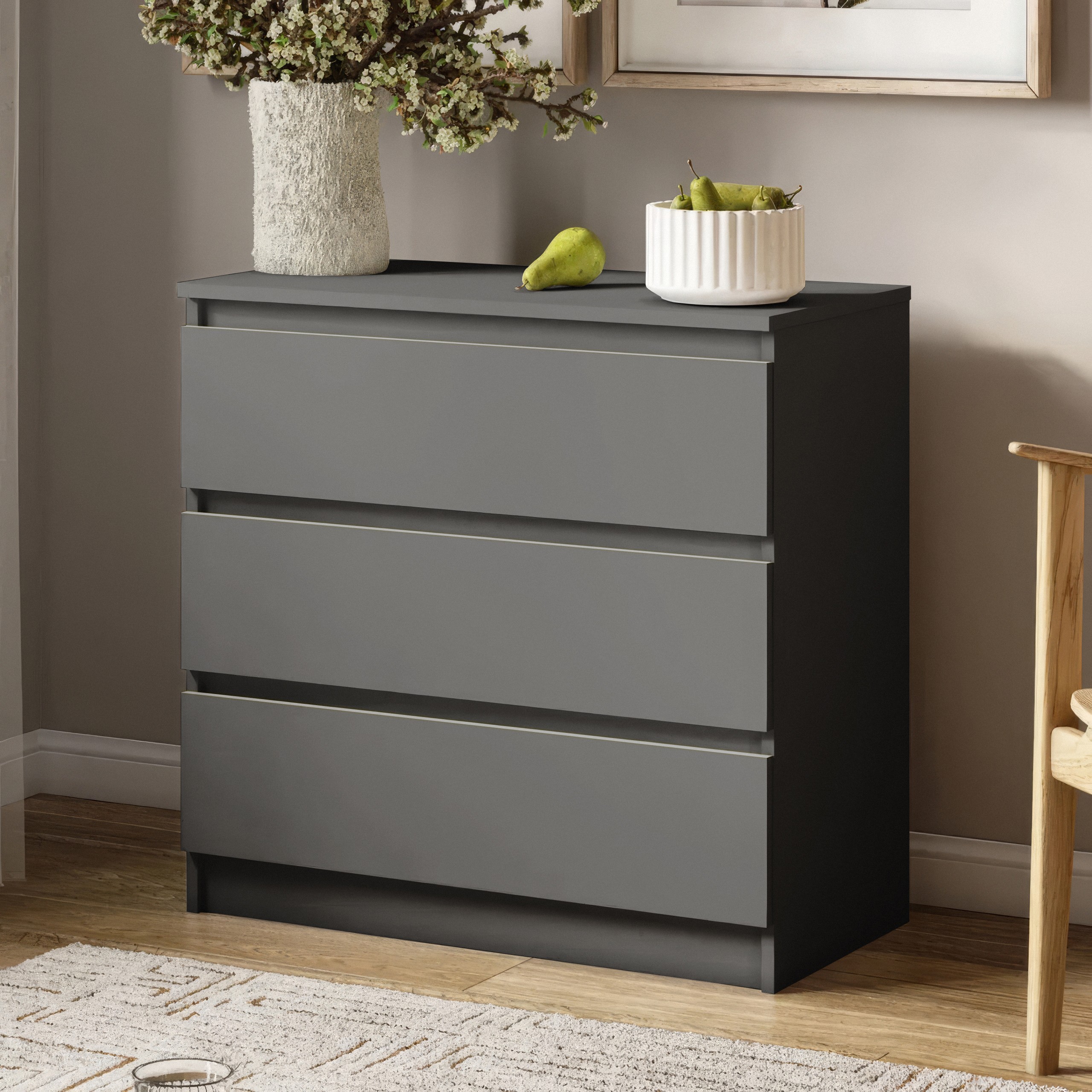 Комод FT-214 80x40x75,5 см Антрацит (8886563)