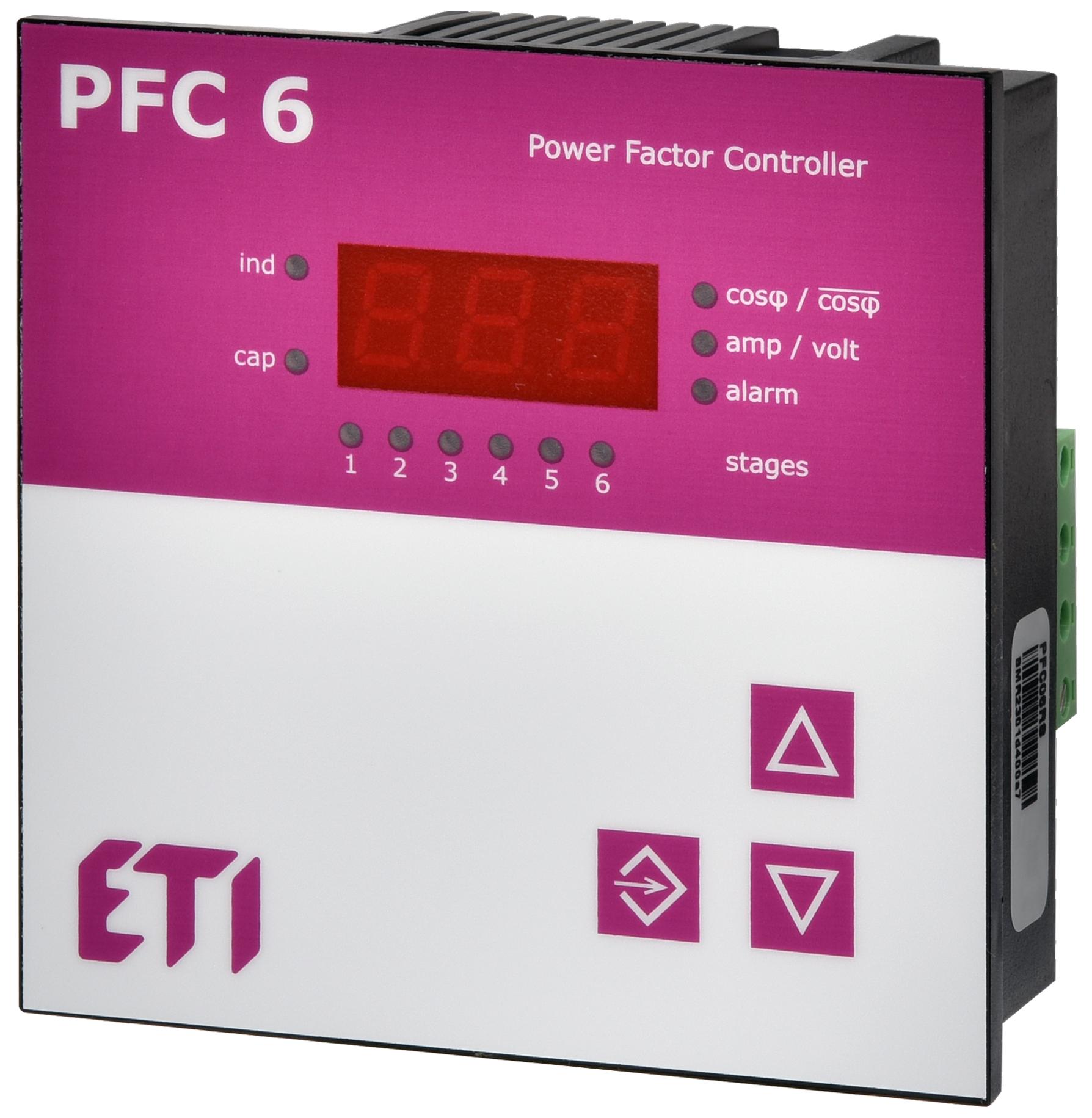 Регулятор реактивної потужності ETI PFC 6 RS на 6 ступенів 400 В (4656905)