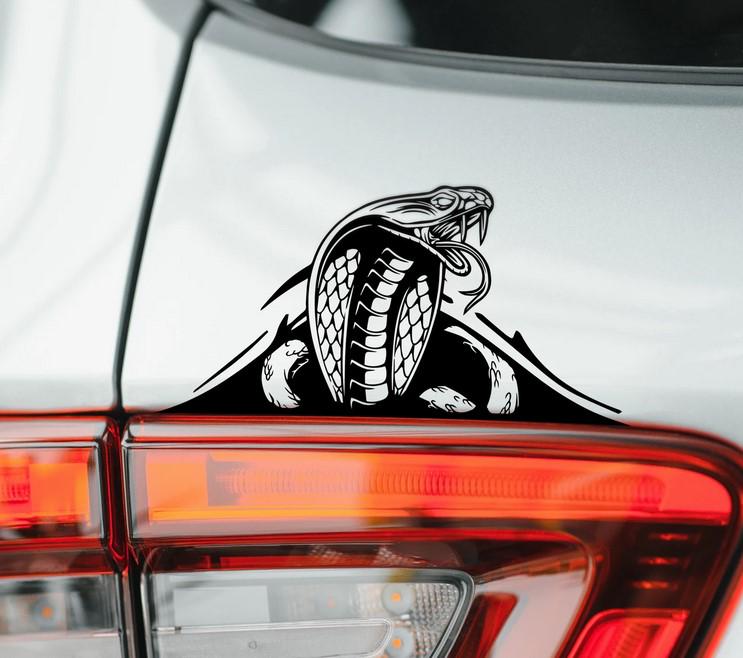 Наклейка на багажник 3D Tuning Studio Кобра 345х160х0,06 мм (14288)