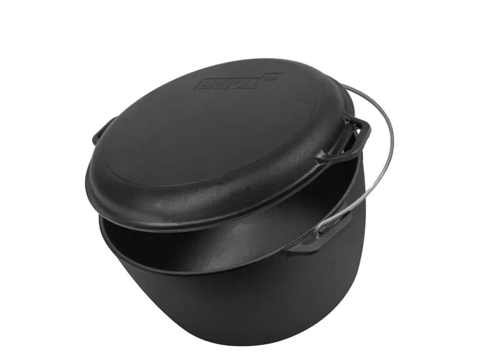 Казан чугунный туристический Brizoll с крышкой сковородой 10 л - фото 3 Казан чугунный туристический Brizoll с крышкой сковородой 10 л - фото 3