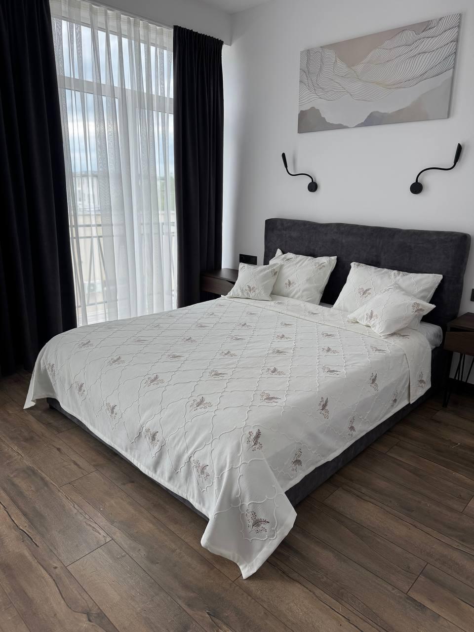 Покрывало Барокко №6 хлопок 240х250 см Молочный (55677-6-240x250cm) - фото 5 Покрывало Барокко №6 хлопок 240х250 см Молочный (55677-6-240x250cm) - фото 5