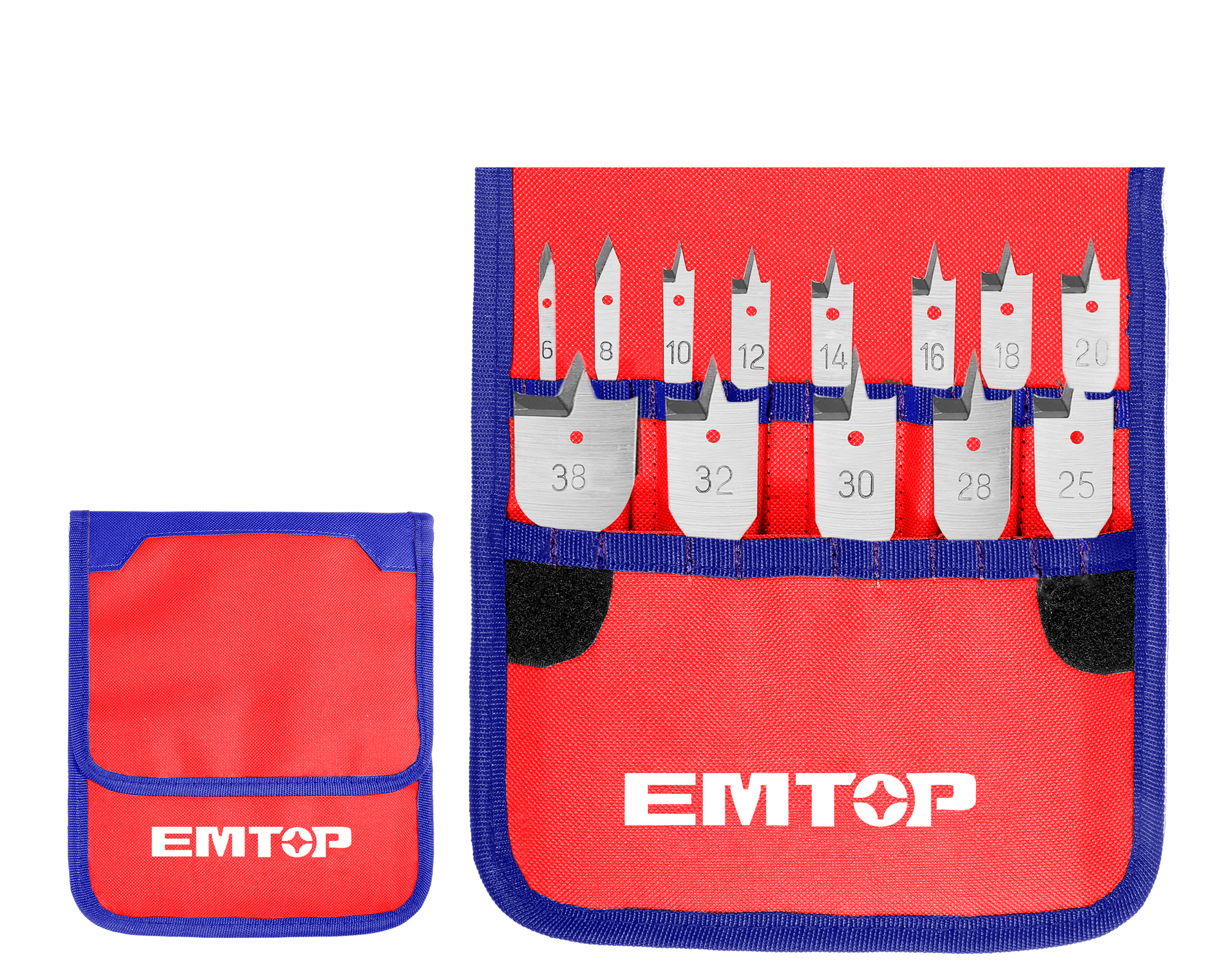 Набор перьевых сверл по дереву EMTOP EWFD41301 13 шт.