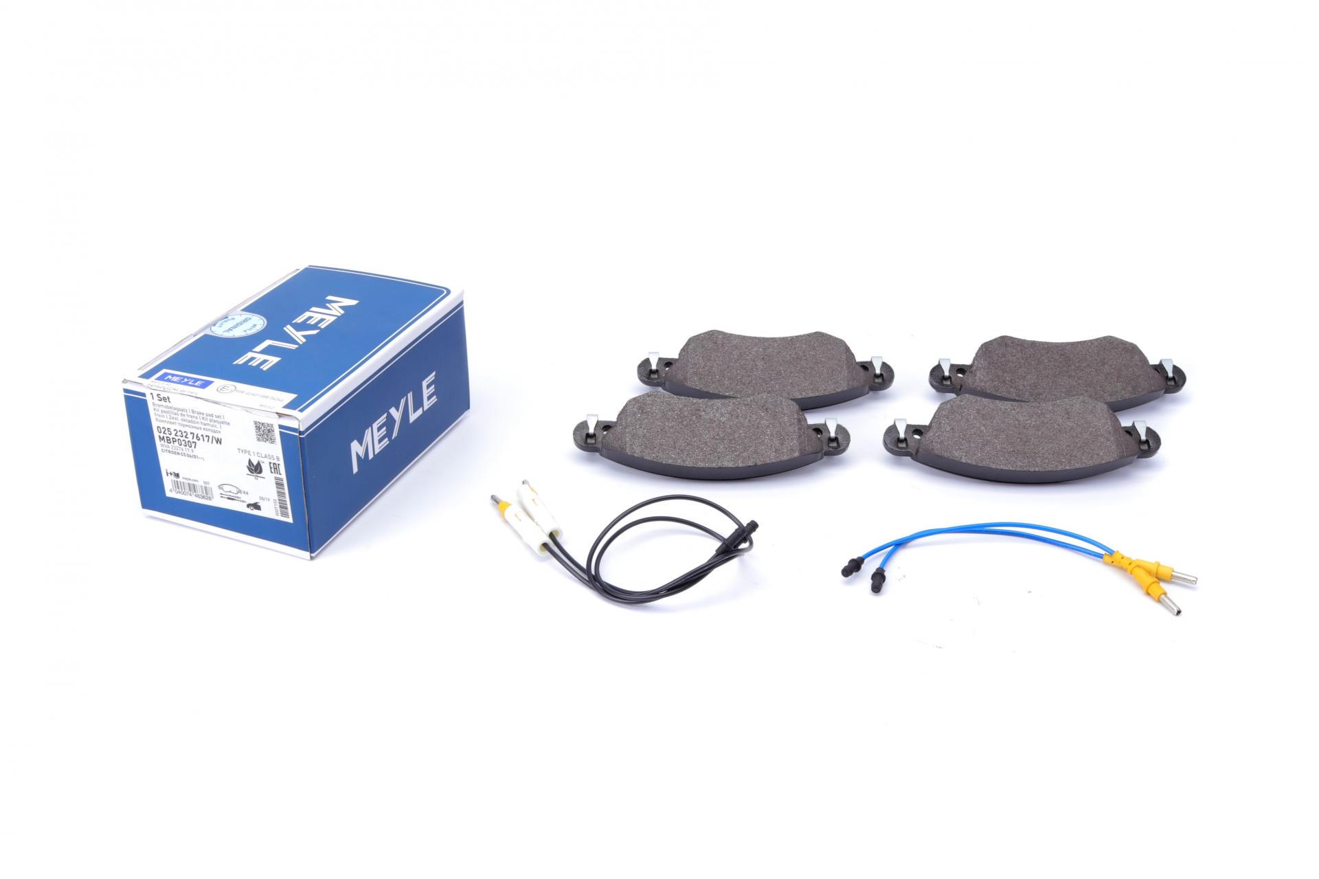 Тормозные колодки передние Meyle для Citroen C5 I-II 01- с датчиком (025 232 7617/W)