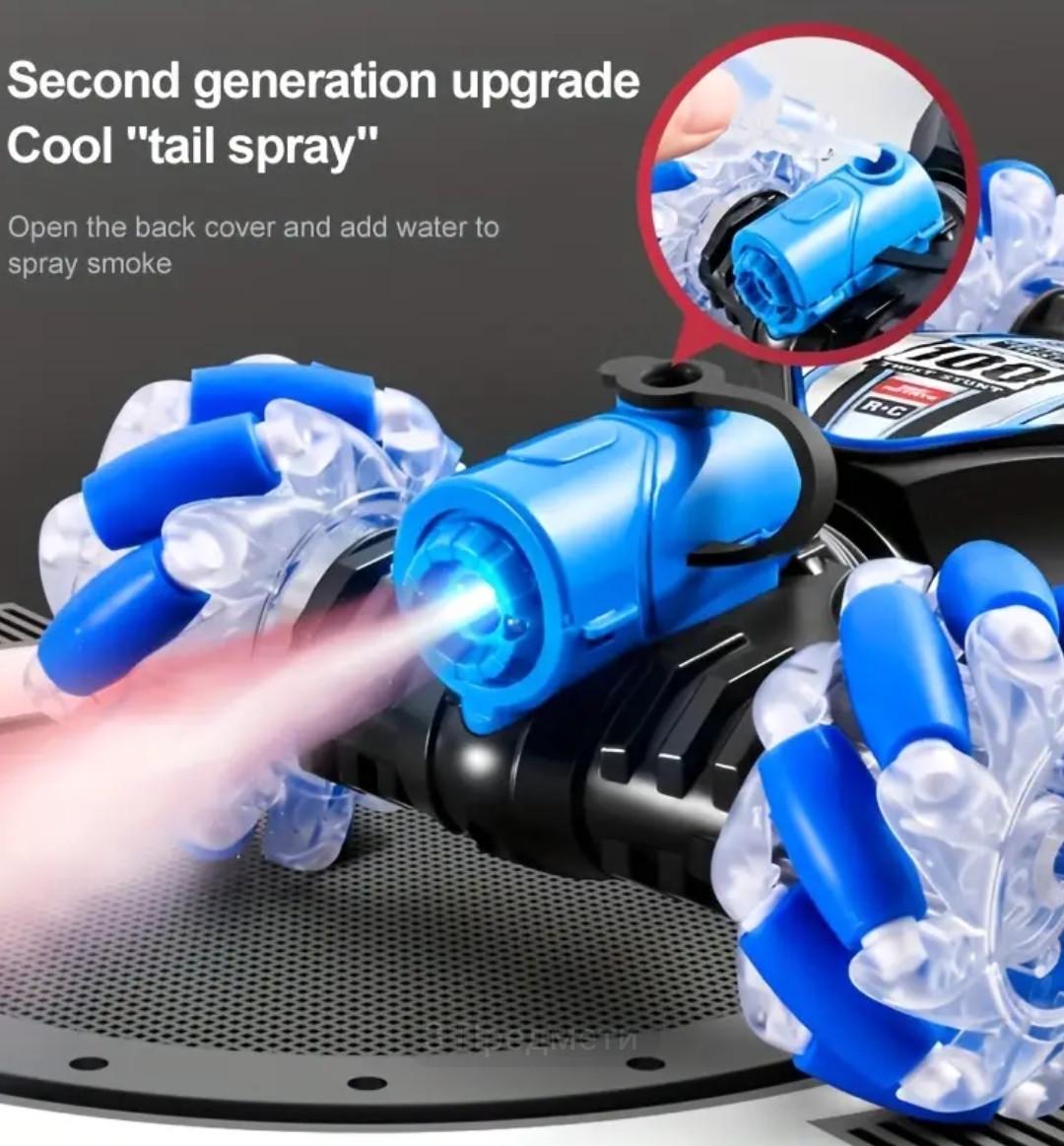 Радіокерована машинка перевертень Twist Stunt Car для дітей з підсвічуванням та трюками 360° та димом - фото 3 Радіокерована машинка перевертень Twist Stunt Car для дітей з підсвічуванням та трюками 360° та димом - фото 3