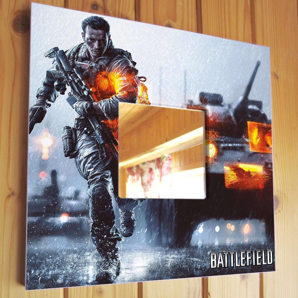 Зеркало настенное декоративное Игра Battlefield 4 260х260 мм (M04685)
