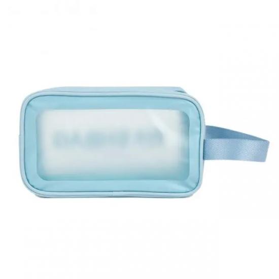 Сумка-косметичка прозора Washbag Medium ПВХ 26x15x9 см Blue (128307) - фото 2