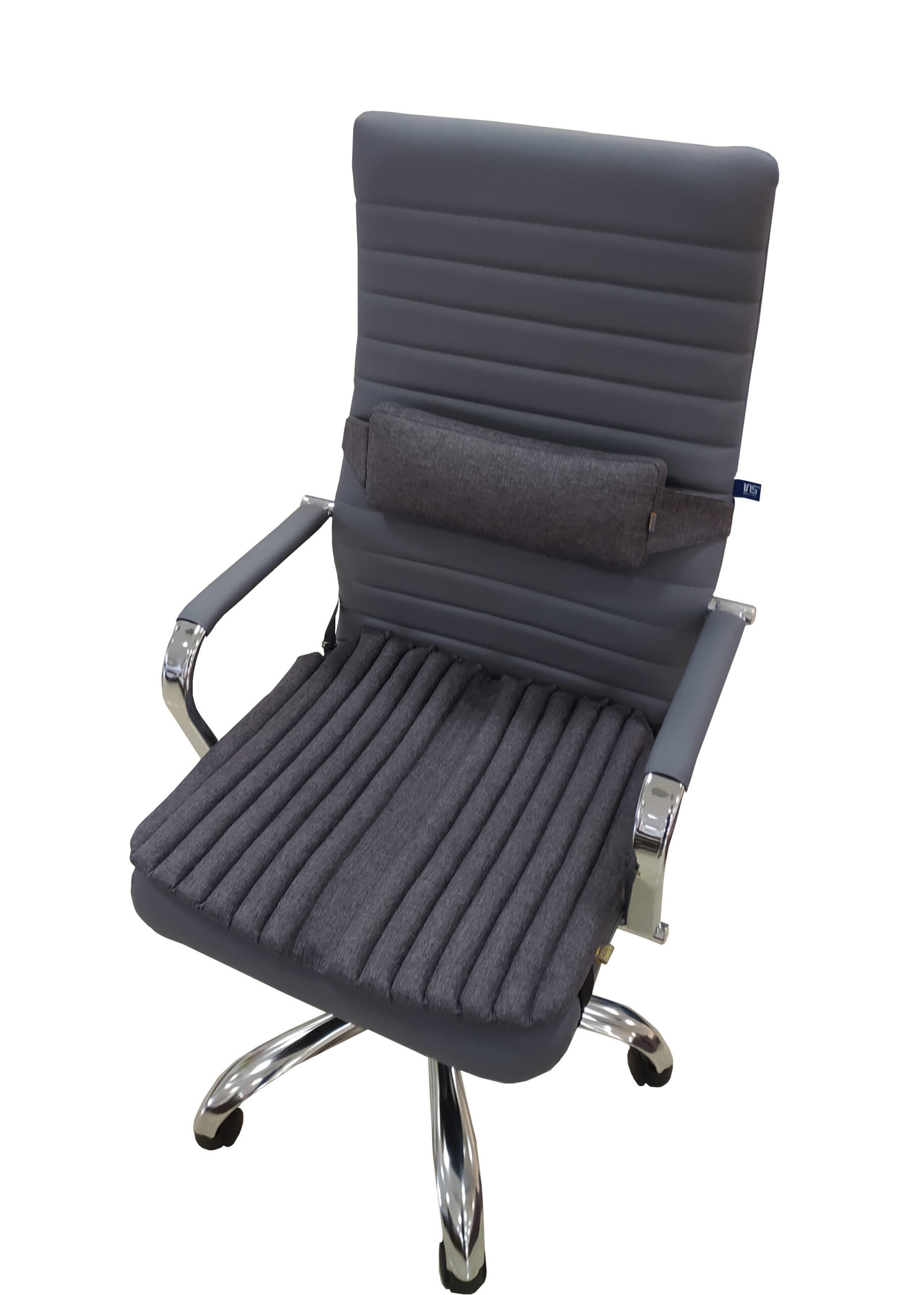 Ортопедические подушки EKKOSEAT на кресло руководителя (Комплект). Серый.