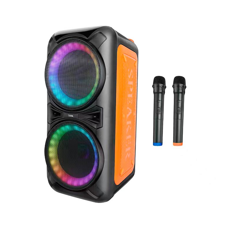 Портативная колонка Hoco DS42 plus караоке 30 W с RGB подсветкой Черный (2bbe5505)