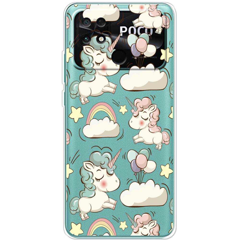 Чехол BoxFace Poco С40 Unicorns Прозрачный силикон (44597-cc2-44597)