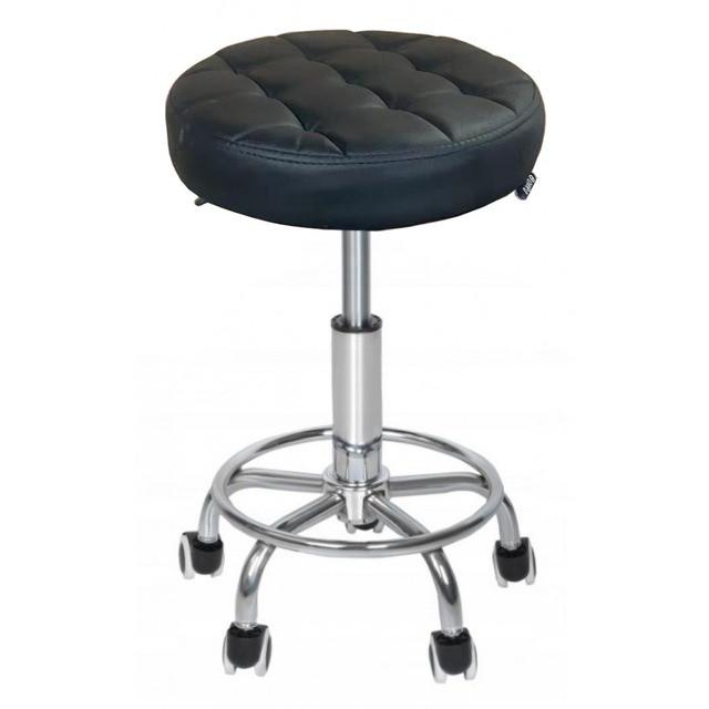 Кресло-табурет на колесах Bonro B-496 без спинки круглый Черный (2670148609) - фото 4 Кресло-табурет на колесах Bonro B-496 без спинки круглый Черный (2670148609) - фото 4