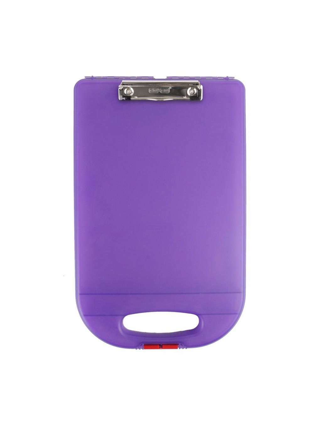 Папка-планшет Dexas Клипкейс-2 с клипсой А4 Фиолетовый