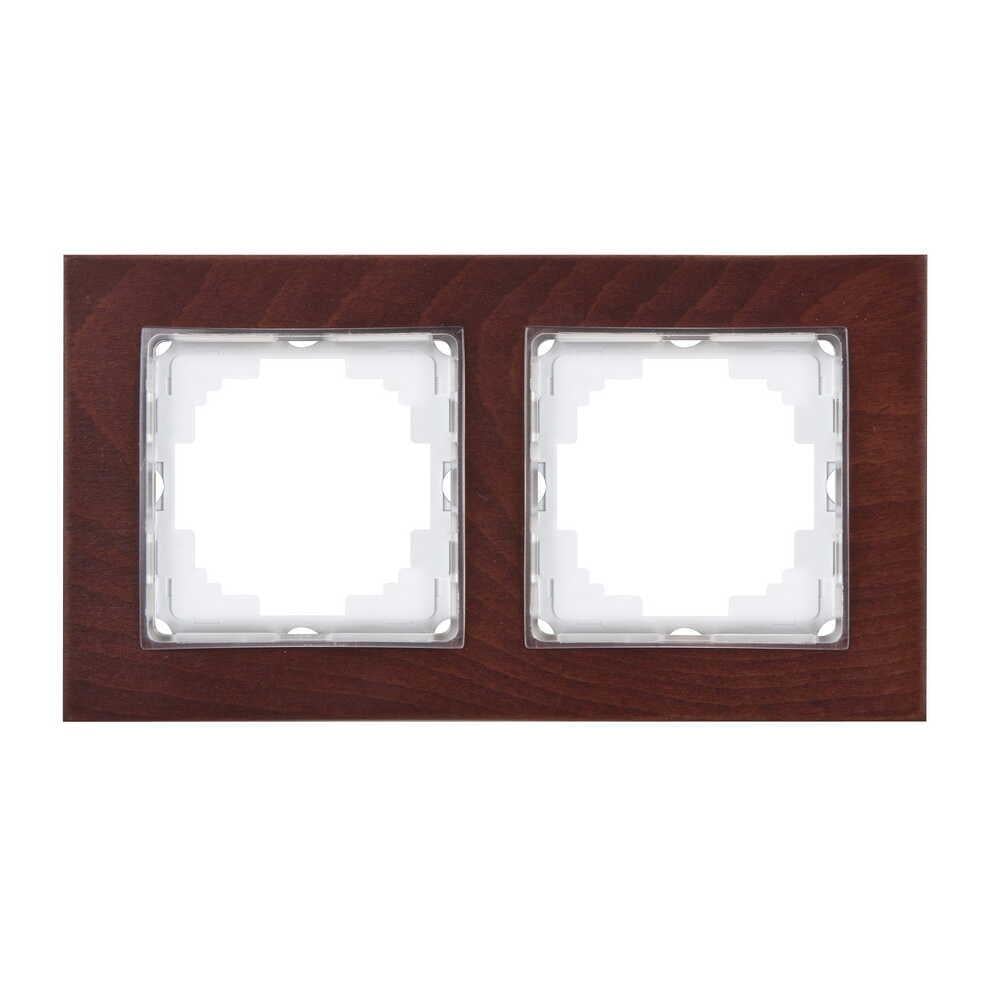 Рамка двухместная Nilson Alegra Черешня (25СY0092)