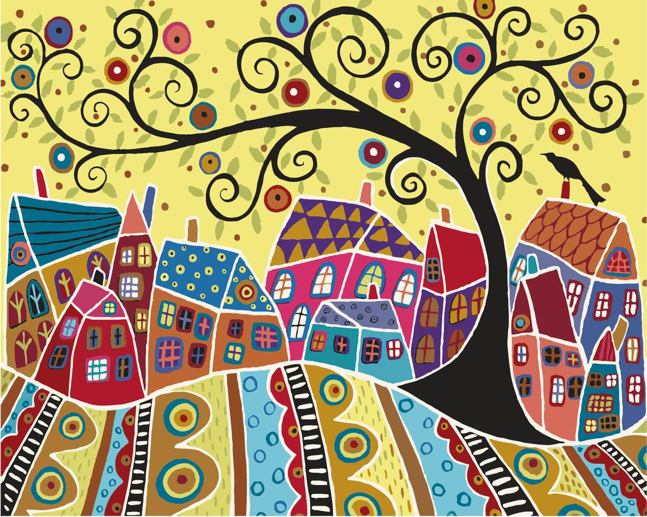 Картина по номерам Идейка Яркий городок 40x50 см (skl-КНО5019)