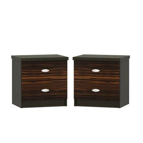 Тумба прикроватная Мебель-Сервис Ева-2 Комплект 2 шт. из ДСП Венге Макасар