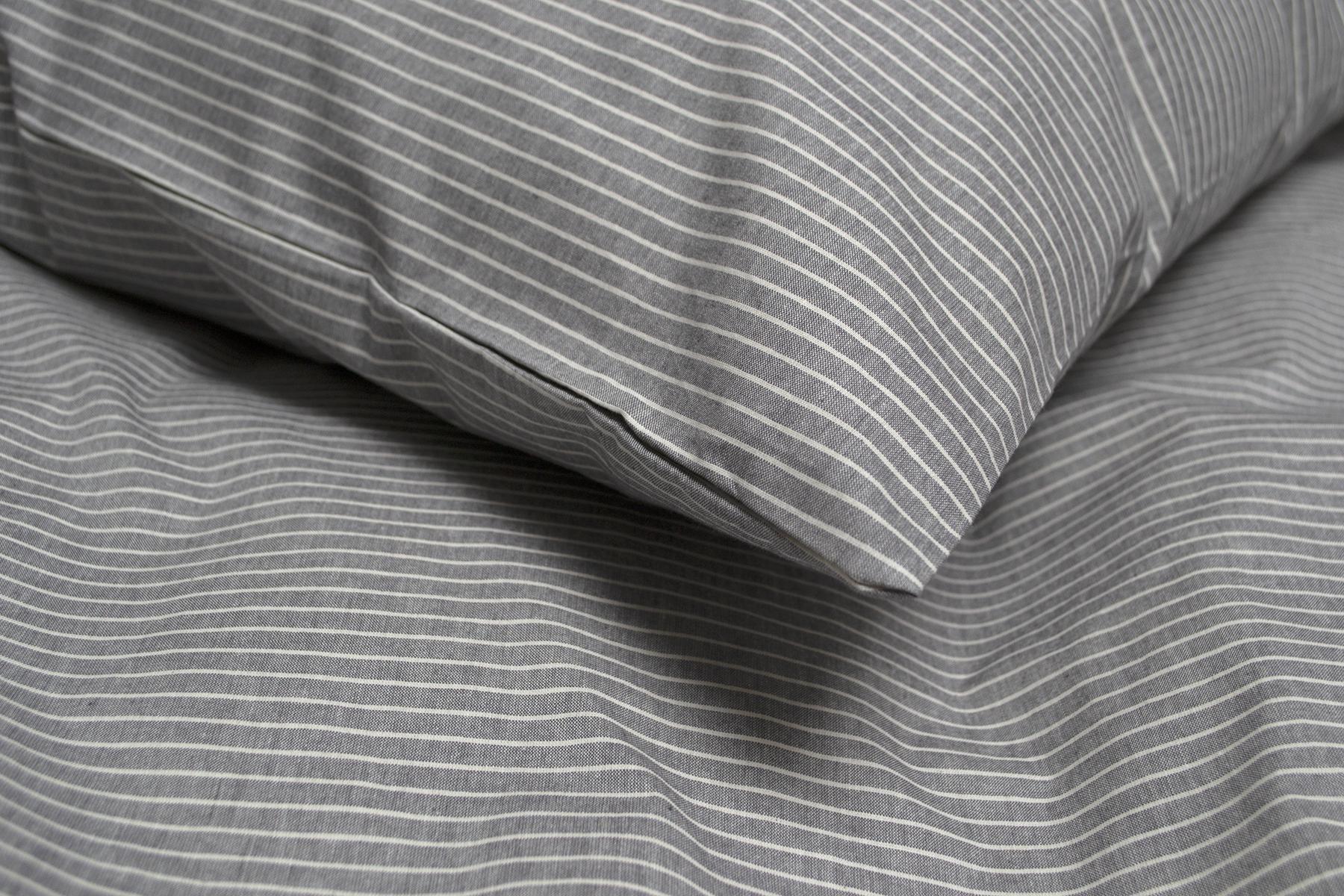 Комплект постельного белья Lotus Home Premium Percale Stripe семейный Антрацит (26668295) - фото 6